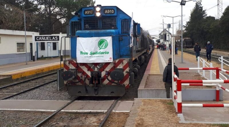 El Tren Solidario llega a Cañuelas con donaciones para la Patagonia